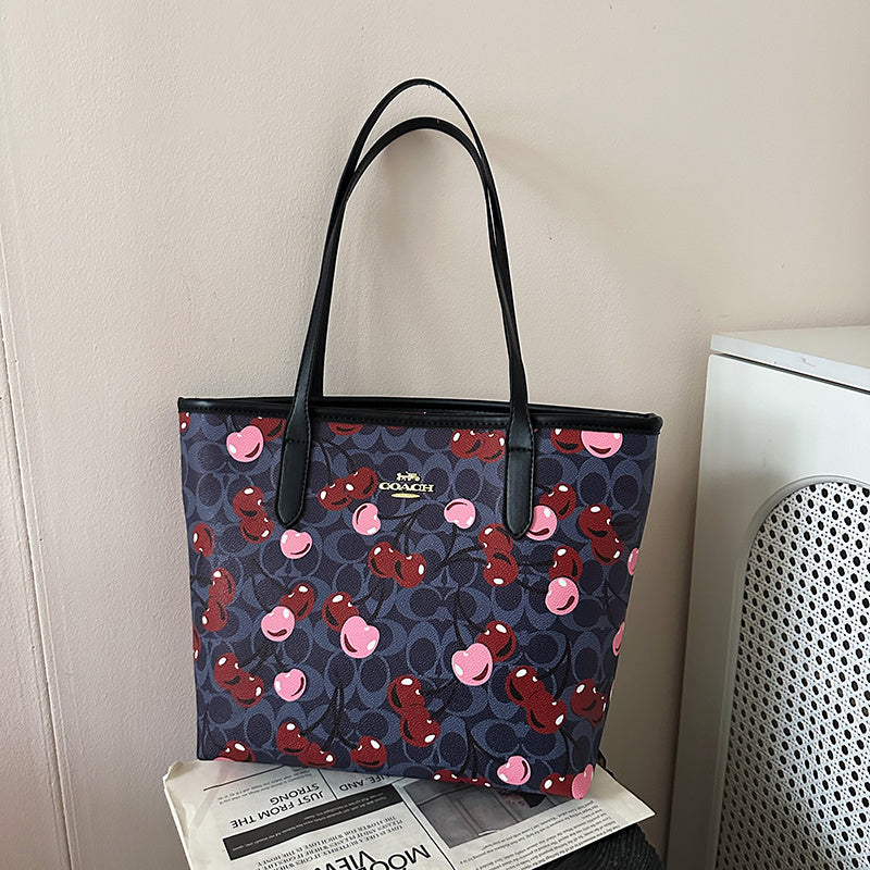 Blue Cherry Tote Bag