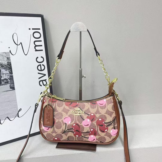 Brown Cherry Shoulder Bag
