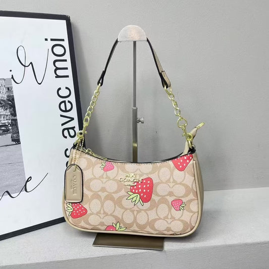 Brown Strawberry Coach Bag