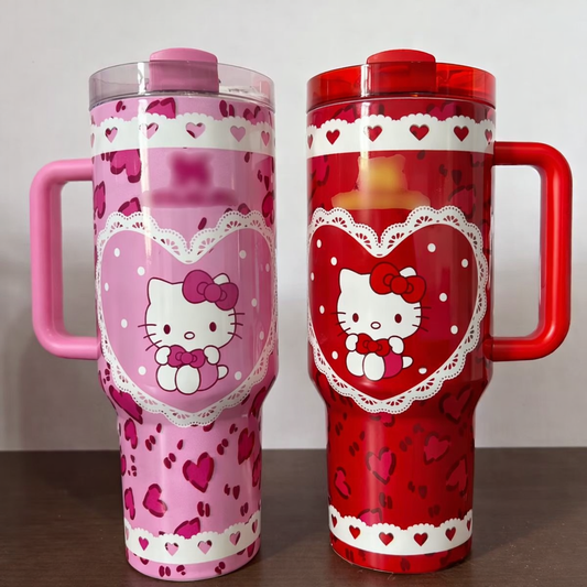 Kitty Valentines Cup - Glow in the dark