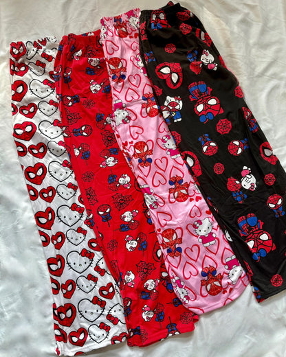 Hello Kitty x Spiderman Silk Pajamas
