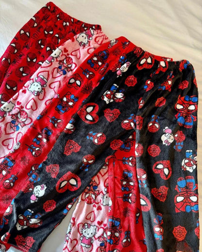 Hello Kitty x Spiderman Fluffy pajamas