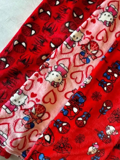Hello Kitty x Spiderman Fluffy pajamas