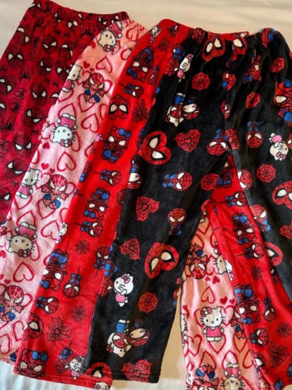 Hello Kitty x Spiderman Fluffy pajamas
