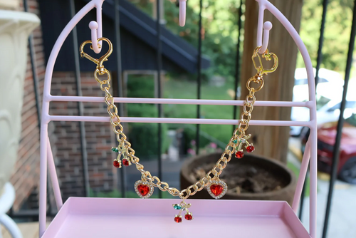 Red Heart & Cherry Charm