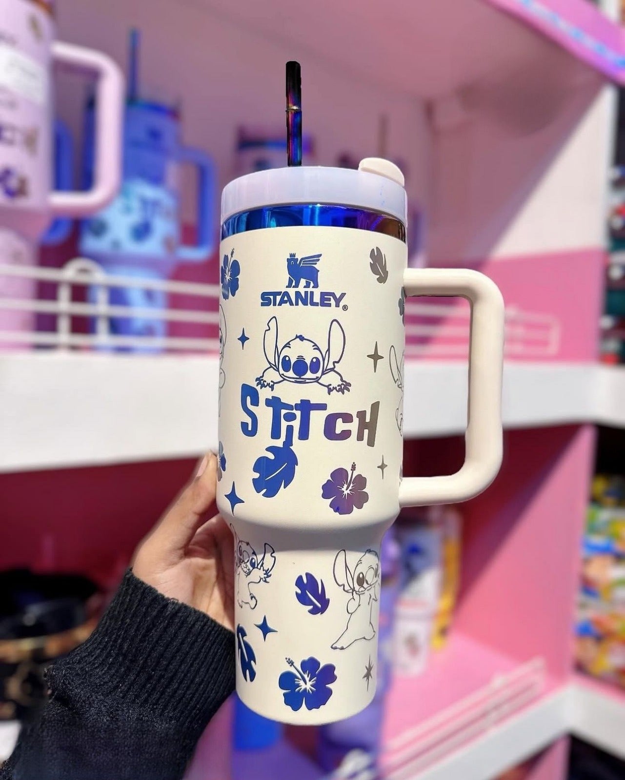 Blue Cartoon Tumbler Cup 40oz