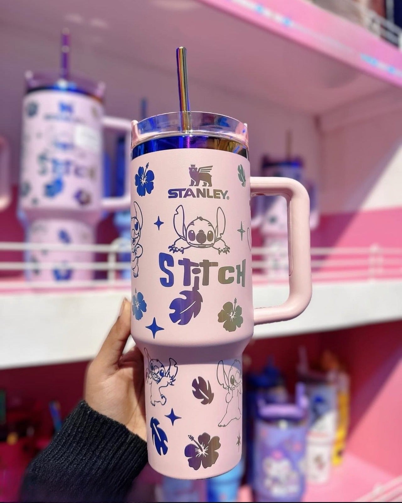 Blue Cartoon Tumbler Cup 40oz