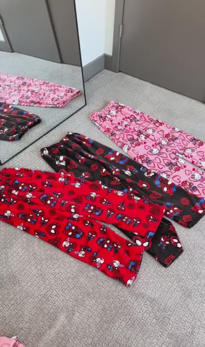Hello Kitty x Spiderman Fluffy pajamas